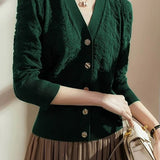 Chanel-inspired V-Neck Knit Cardigan