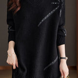 Fashion Beaded V-Neck Sweater