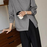 Slit Loose Fit Casual Hoodie