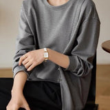 Slit Loose Fit Casual Hoodie