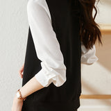 Faux Two-Piece Spliced Shirt