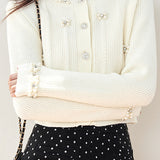 Chanel-Inspired Beaded Knit Cardigan Jacket