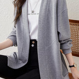 Boyfriend Style Loose V-Neck Cardigan Sweatshirt