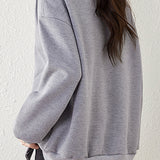 Boyfriend Style Loose V-Neck Cardigan Sweatshirt