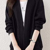 Boyfriend Style Loose V-Neck Cardigan Sweatshirt