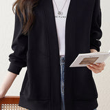 Boyfriend Style Loose V-Neck Cardigan Sweatshirt