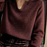 Fashion Sparkly Knit Top