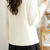 French Elegant Half High Neck Lace Base Shirt