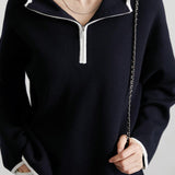 Minimalist Hooded Knit Sweatshirt