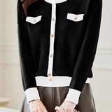 Color-blocked Chanel-style Knit Sweater