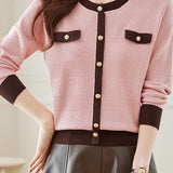 Color-blocked Chanel-style Knit Sweater