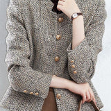 Chanel-style Stand Collar Boucle Jacket