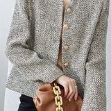 Chanel-style Stand Collar Boucle Jacket