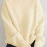 Casual High Neck Solid Color Sweater