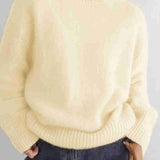 Casual High Neck Solid Color Sweater