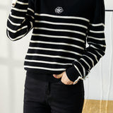 Slim Fit Long Sleeve Camellia Embroidery Knit Top