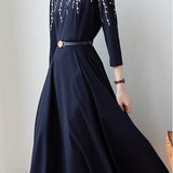 French Luxury Embroidered Maxi Dress