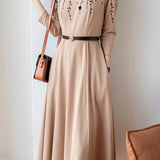 French Luxury Embroidered Maxi Dress