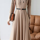 French Luxury Embroidered Maxi Dress