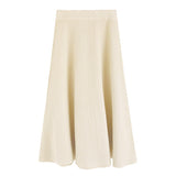 Long Flared Maxi Skirt Thickened Knit Skirt