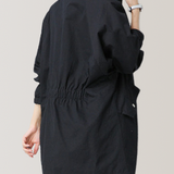 Loose Fit Hooded Zip Front Trench Coat