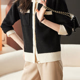 Cropped Chic Knitted Long Sleeve Jacket