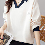 Versatile Collared Top Blouse