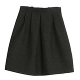 French Vintage High-Waisted Slimming Black Midi Skirt