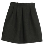 French Vintage High-Waisted Slimming Black Midi Skirt