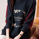 French Chic Semi-Turtleneck Fleece Sweatshirt