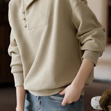 Loose Fit Textured Sweatshirt