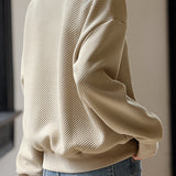 Loose Fit Textured Sweatshirt