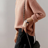 Thick Cable Knit Half-Pullover