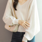 Low Neck Loose Knit Sweater