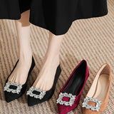 French-style pointed low-heel shoes