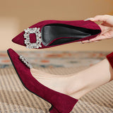 French-style pointed low-heel shoes