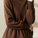 Elegant Waist-Cinched Sweatshirt