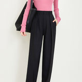 Loose Casual Straight-Leg Trousers