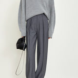 Loose Casual Straight-Leg Trousers