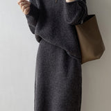 V-Neck Loose Versatile Dress Set