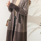 Knee-Length Oversized Sweater Coat