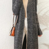 Knee-Length Oversized Sweater Coat