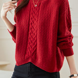 Round-neck Hollow Knitted Top