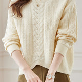 Round-neck Hollow Knitted Top