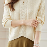 Round-neck Hollow Knitted Top