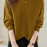 Round-neck Hollow Knitted Top