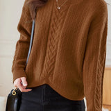 Round-neck Hollow Knitted Top