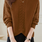 Round-neck Hollow Knitted Top