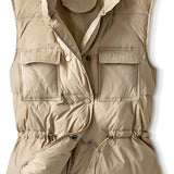 Drawstring cinched-waist down vest