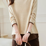 Loose spliced fake two-piece knitted sweaters